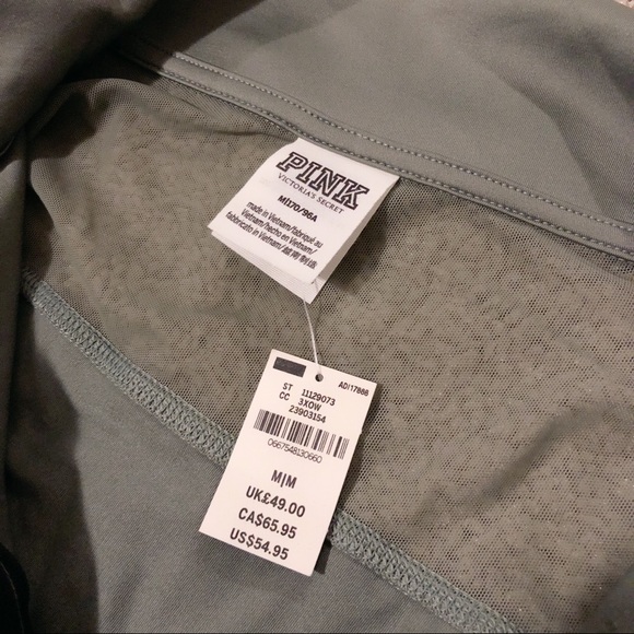 SOLD ON MERC: VS PINK Olive Green Ultimate Zip - Picture 6 of 6